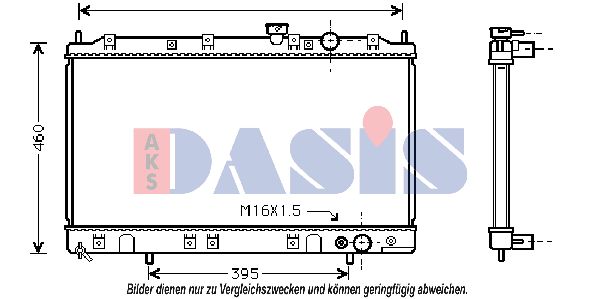 AKS DASIS Jäähdytin,moottorin jäähdytys 140023N